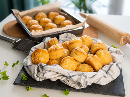 Cheese scones with Lebanese Style Labneh