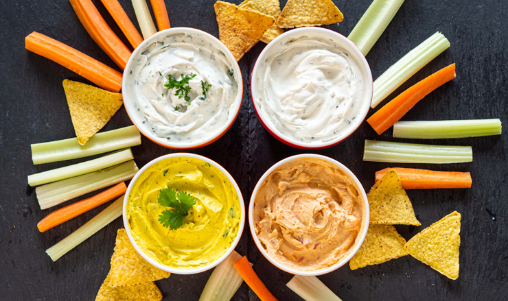 Dipping mixes with Lebanese and Turkish Style Labneh